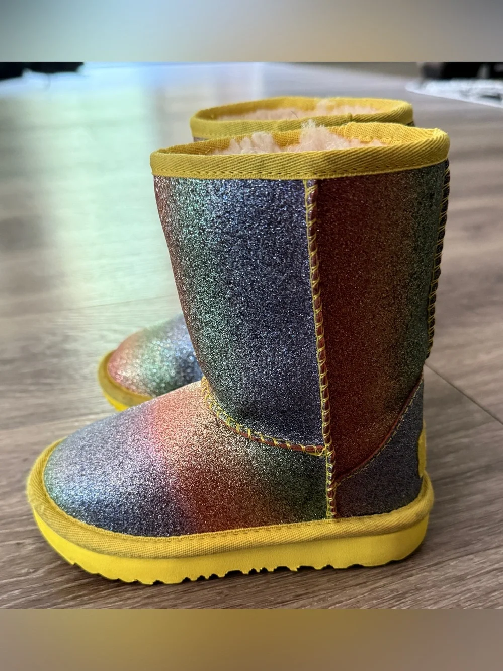 UGG Kids Classic II Rainbow Glitter boots